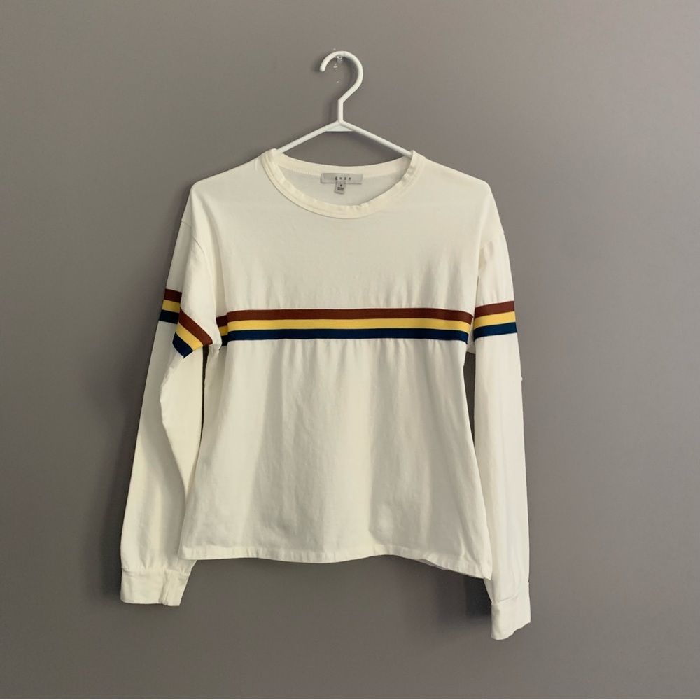 Gaze Medium White Long Sleeve Tee